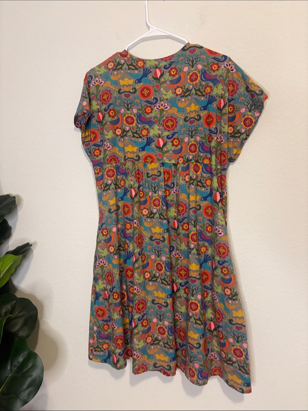 “La Paloma" Babydoll mini Dress by Uncle Frank Floral Short Sleeve size medium - Picture 5 of 5
